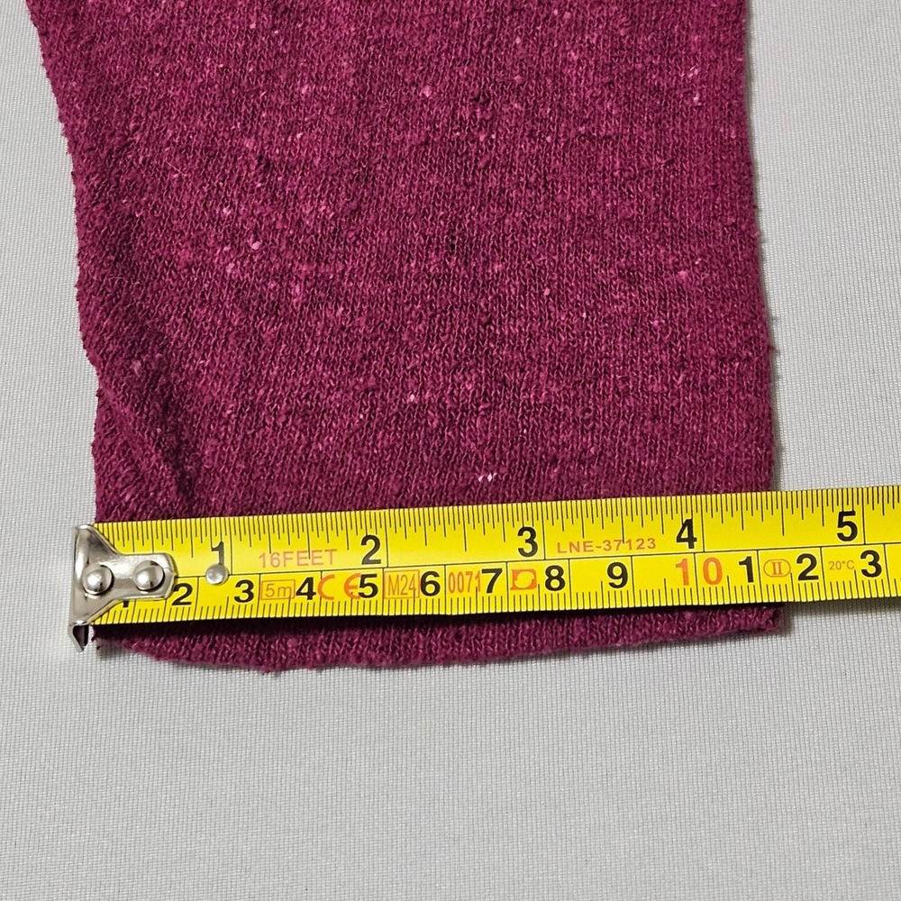 VTH 90s TR Bentley Raw Silk Cotton Knit Burgundy Maroon Sweater M Quiet Luxury - Picture 10 of 10